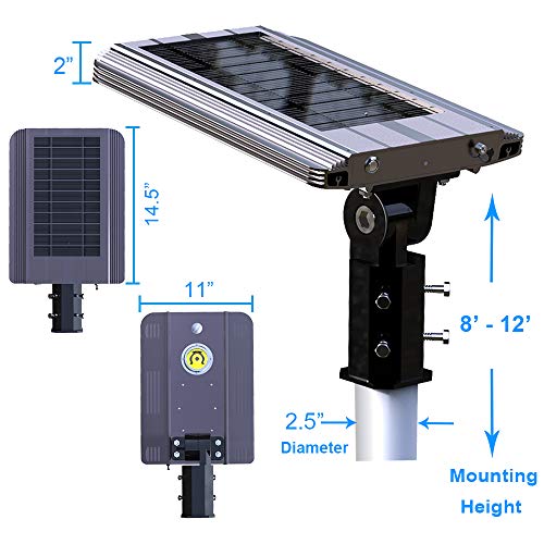 Eleding EE810W-SH10 World'S 1St Ai Solar Power Smart 1600Lm Cree Led Street Light For Commercial Residential Parking Bike Paths Walkways Courtyard  thumb #2
