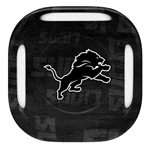 Skinit Decal Audio Skin compatible with Samsung Galaxy Buds Pro - Officially Licensed NFL Detroit Lions Black & White Design