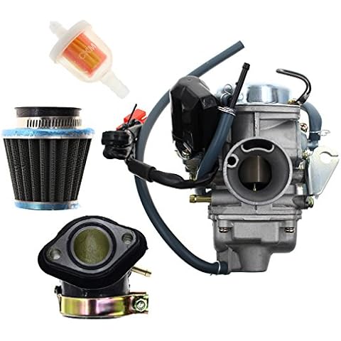 Carbhub GY6 150cc Carburetor GY6 24mm Carb for Kazuma Taotao Roketa SunL Baja Eagle Chinese Go Kart Carb with Air Filter Cover