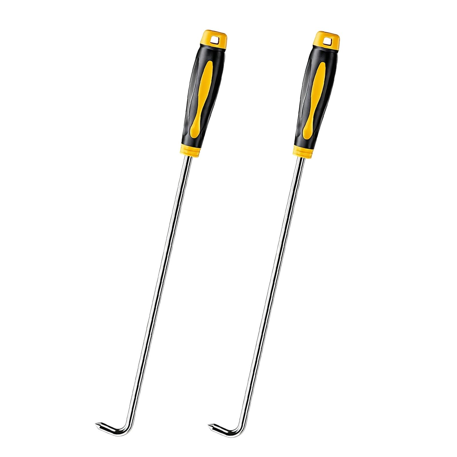 Gancho en J de Acero Inoxidable, Eje de 5/16 pulg. | Palanca de elevación con mango antideslizante, varilla de acero inoxidable pulido, punta curva(2pcs)