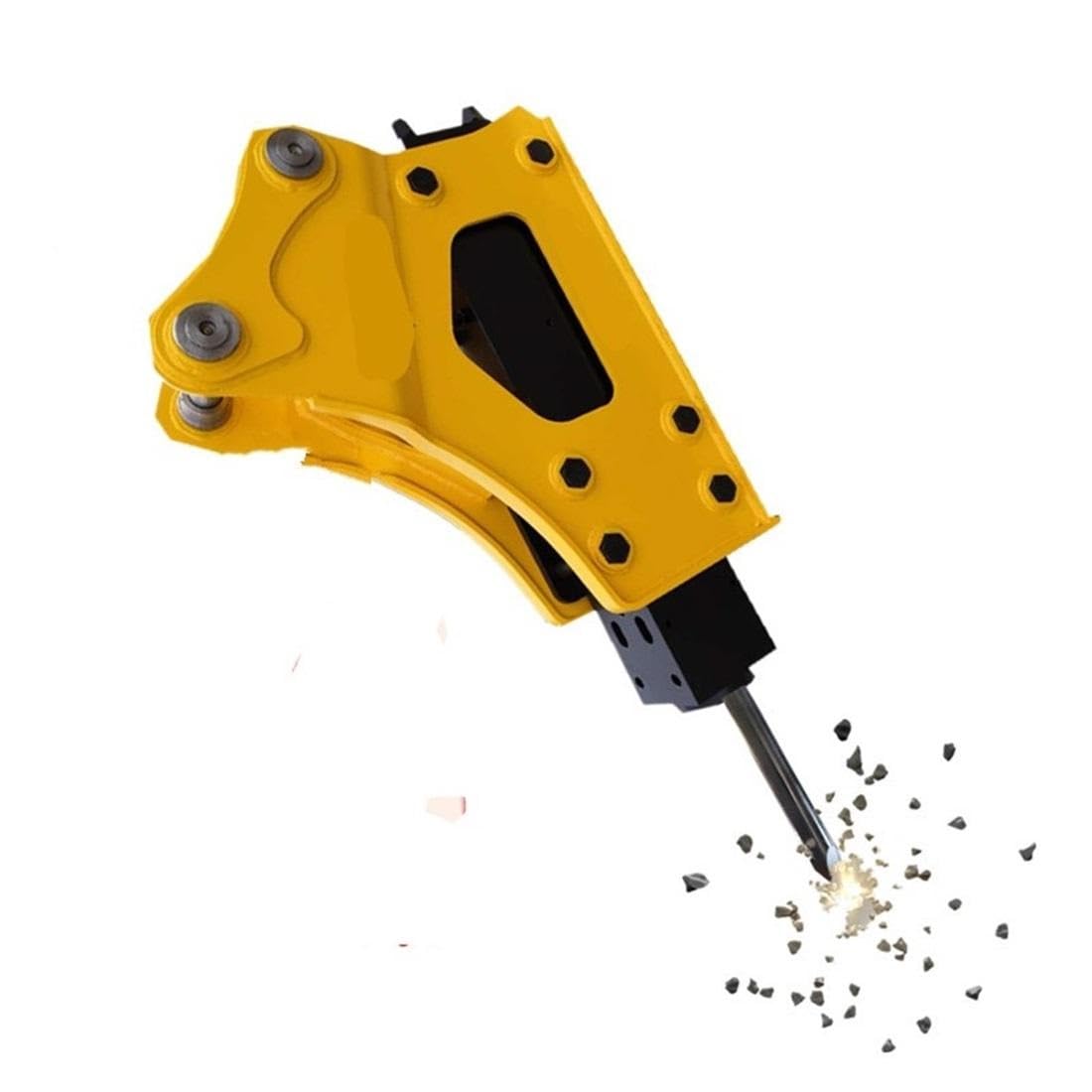 Mini escavatore con martello demolitore idraulico da 0.6-1 tonnellate, piccolo accessorio per demolizione calcestruzzo, strumento di perforazione per legno, pietra e cemento.