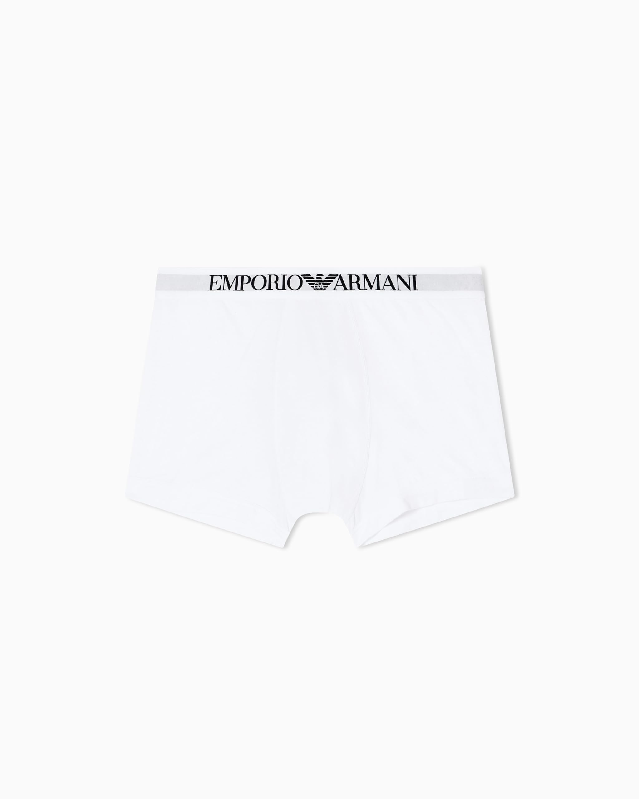 Emporio Armani Men's White Stretch Cotton Boxers