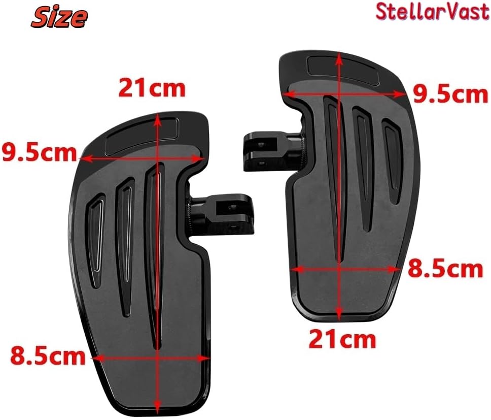 Motorcycle Footpeg Front Foot Pegs for K&awasaki Vulcan S 650 2015-2024 Driver Foot Rest Aluminum Motorbike Highway Footboard Accessories (Black)
