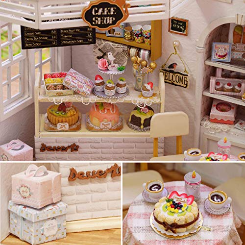 Tukiie Diy Miniature Dollhouse Kit With Furniture, 1:24 Scale Creative Room Mini Wooden Doll House Accessories Plus Dust Proof For Kids Teens Adults(Cake Diary) #TOP4