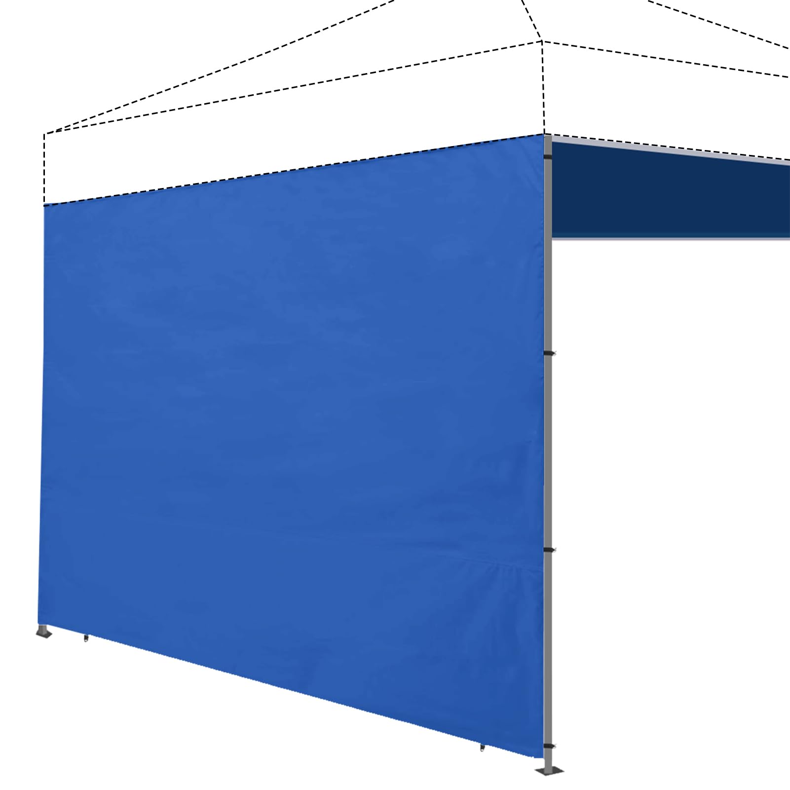 Joramoy Instant SunWall for 10x10 Pop Up Canopy, Canopy Walls 10x10 for Outdoor Instant Canopies,1 Pack Sidewall Only (Blue)-image-9