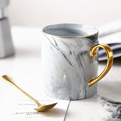 XYTMY - Taza de café de cerámica con asa, diseño de suéter, elegante, Porcelana de ceniza de hueso, gris