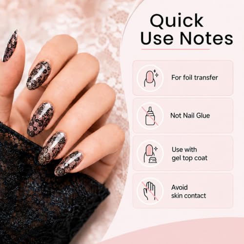 Image of Beetles Nail Foil Glue Transfer Gel for Nails 1PCS 15ML