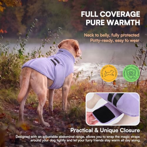 Image of Queenmore Small Dog Sweater,Fleece Dachshund Sweater Jacket with Leash Hole