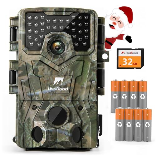 usogood Wildlife Camera 36MP/4K 30fps Trail Camera with Night Vison Motion Activated with 8...