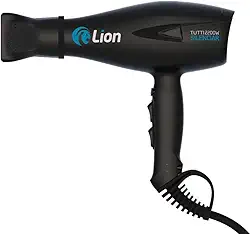 Secador De Cabelo Profissional Lion Tutti Silenciar Silencioso Super Potente Leve 2200w 127V Preto