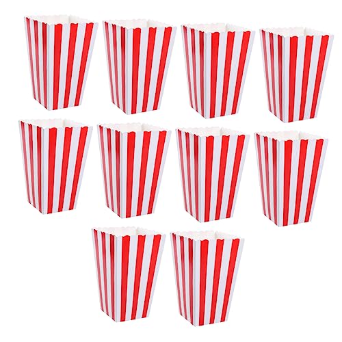 KICHOUSE Popcorn Boxes for Party 10 Pack Paper Popcorn Containers Movie Theme Candy Holders Bulk