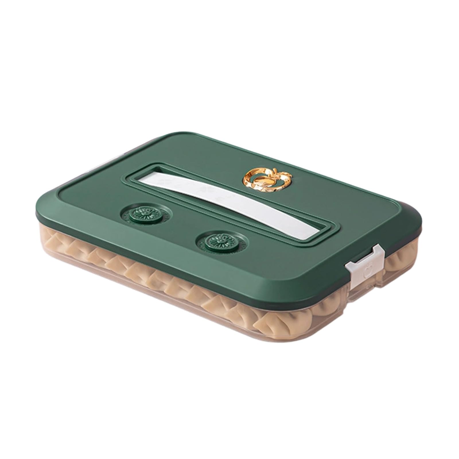 Carotoe Green Cover Layer Fashionable Multiple Layer Food Storage Box With Lid Designs Accessory For Cookie Dumpling And More Organizatioin Food Storage Container