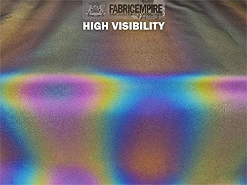Miniatura 4 de Tela reflectante ligera para deportes y seguridad, de alta visibilidad, 55 pulgadas de ancho, se vende por yarda (no elástica, arcoíris)