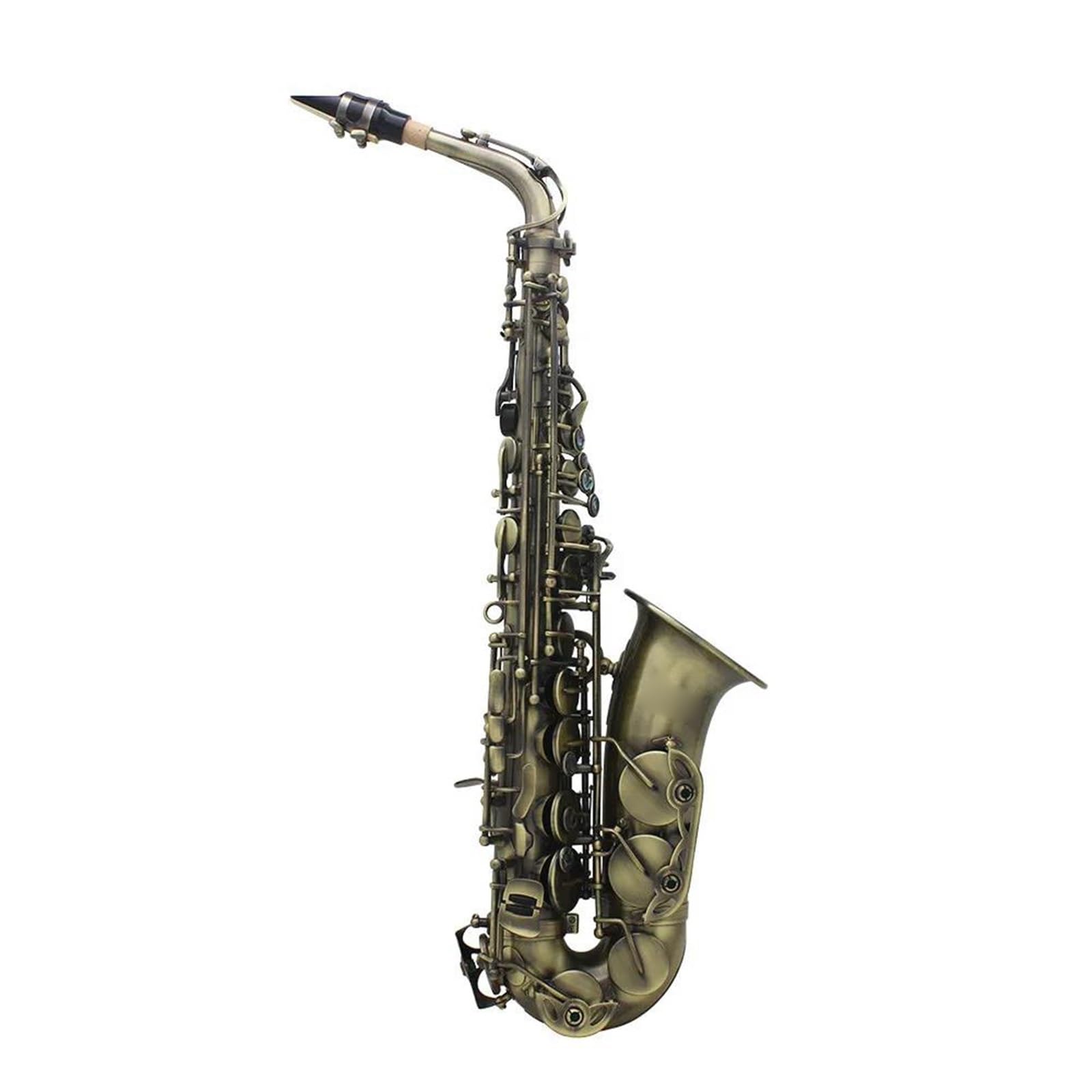 Saksofon Antyczne Wykończenie Bend Eb E-płaski Saksofon Altowy Sax Carve Pattern Saksofon Eb Saksofon Altowy
