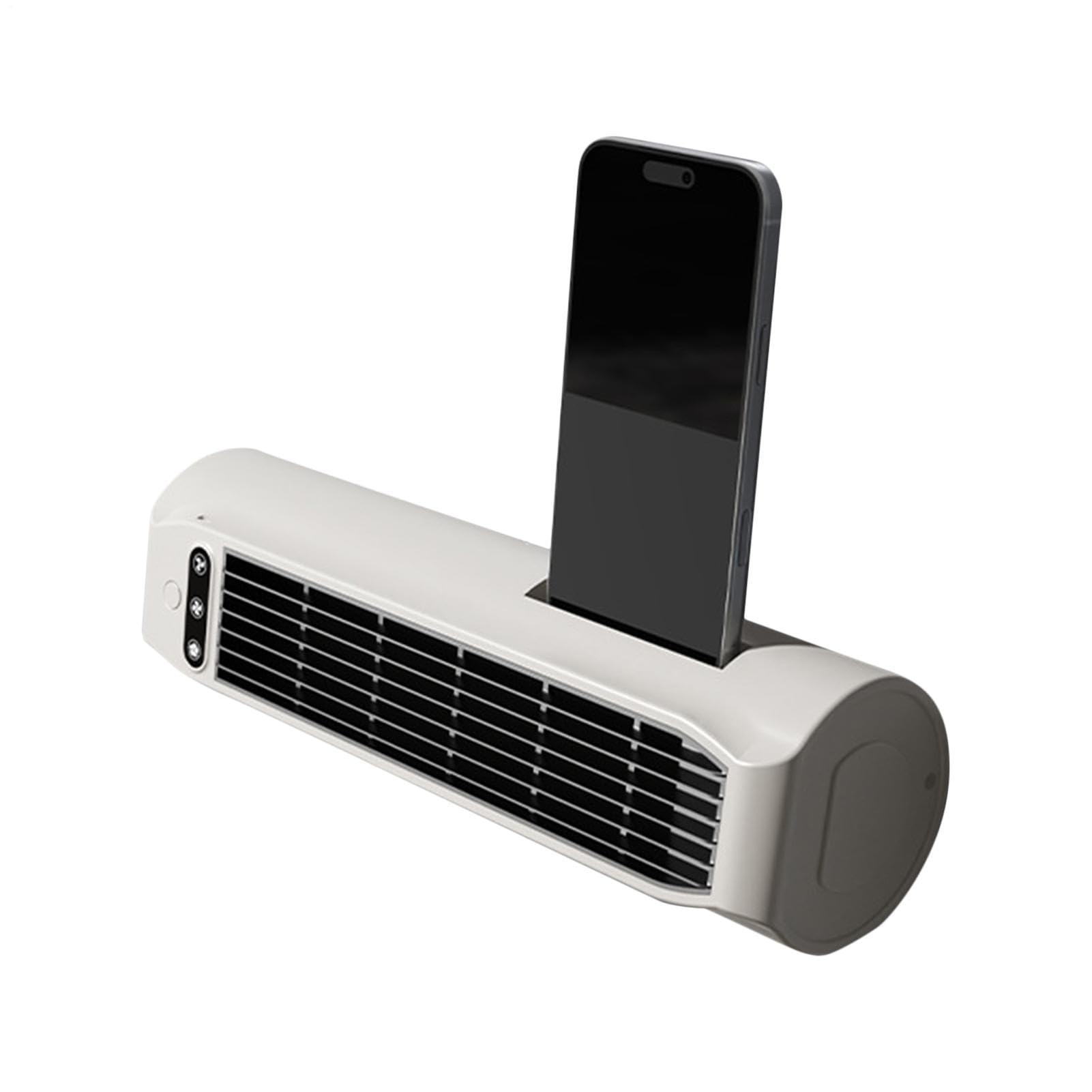 Ventilateur silencieux pour chambre et salon avec socle pour smartphone