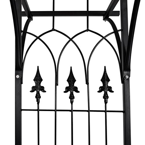Steel Garden Arch,78.7"X20.5"X80.3"， For Climbing Plant And Wedding Outdoor Garden Lawn Backyard #TOP1