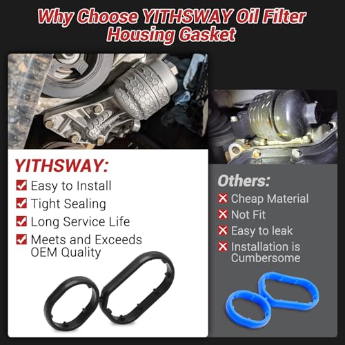 Image of Leak-Proof Engine Oil Filter Housing Gasket | Premium Rubber Sealing | Fits Kia Cadenza, Sedona, Sorento, Telluride & Hyundai Genesis G80, Palisade (3.3L, 3.8L) | OEM: 26345-3LAA0
