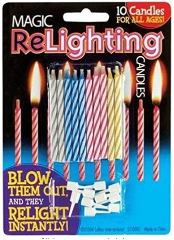 Magic Relighting Birthday Candles (30 Candles Per Package) by RIN
