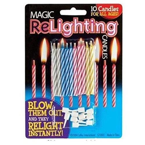 Magic Relighting Birthday Candles (30 Candles Per Package) by RIN