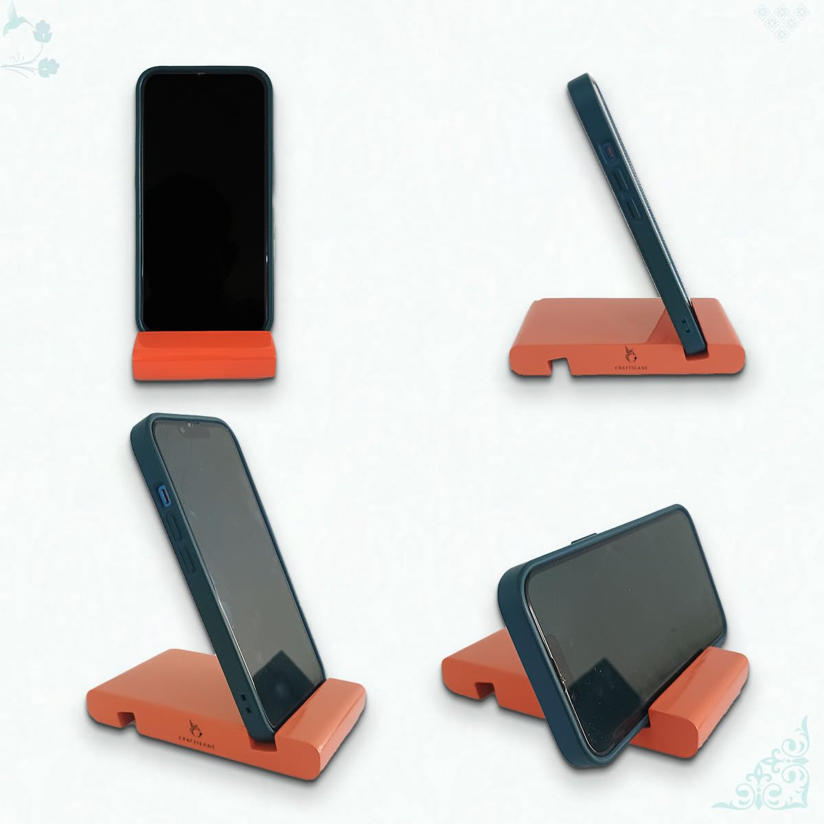 CRAFTSLANE Handcrafted Wooden Mobile Stand, Cell Phone Stand for Office Desk for Home for Table Portable Compact & Lightweight Hands-Free Viewing All Smartphones & iPhone (Solid Salmon Pack of 1) (B0DB2VJR2W) Amazon Price History, Amazon Price Tracker