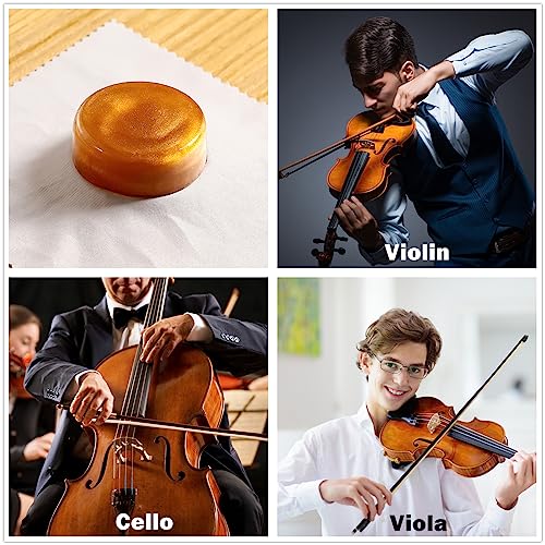 image for Fansjoy Violin Rosin with Case, Premium Gold Rosin for Violin, Viola &