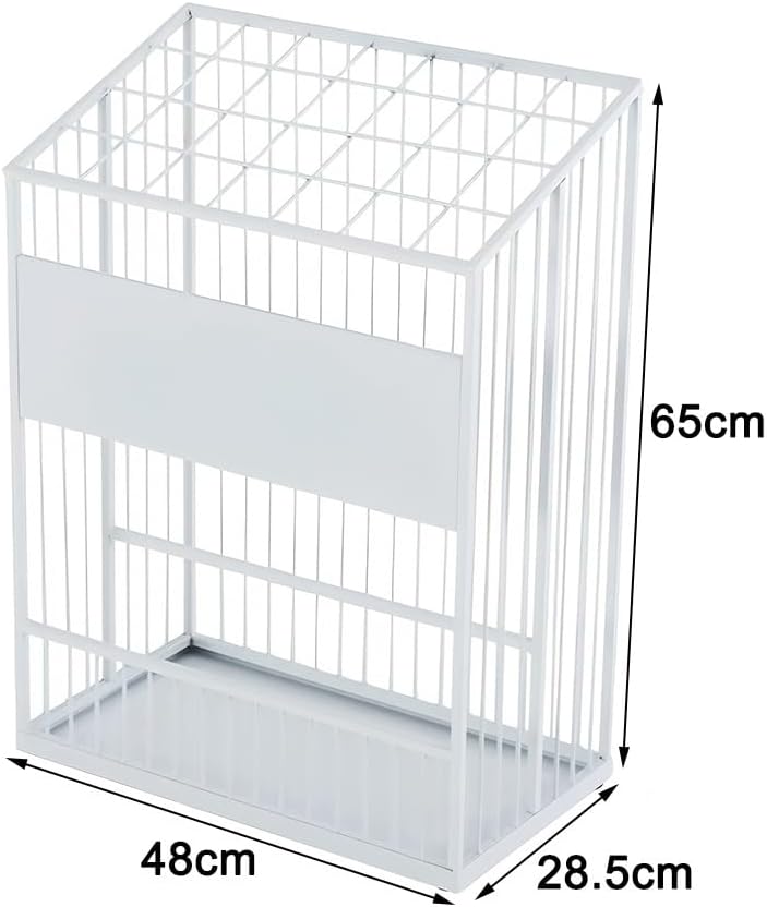 Commercial Metal Umbrella Stand with Drip Tray High Capacity for 18 28 Umbrellas Ideal for Office Hotel Restaurant Gold 41x22x55 cm