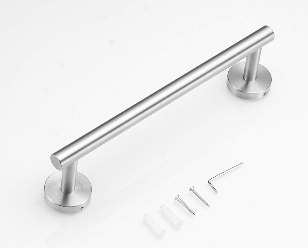 Toallero, accesorios de baño, toallero de mano, barra de toalla de acero inoxidable SUS304, toallero de 9 pulgadas de níquel cepillado para baño, cocina, dormitorio, montaje en pared. 4