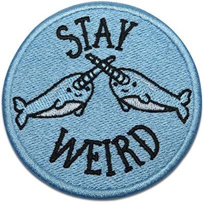 Finally Hoe Écusson Therocollant | STAY WEIRED DAUPHIN EN BLEU CLAIR