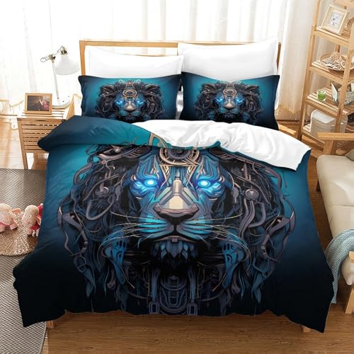Housse de couette licorne double super douce en microfibre premium effet 3D - 3