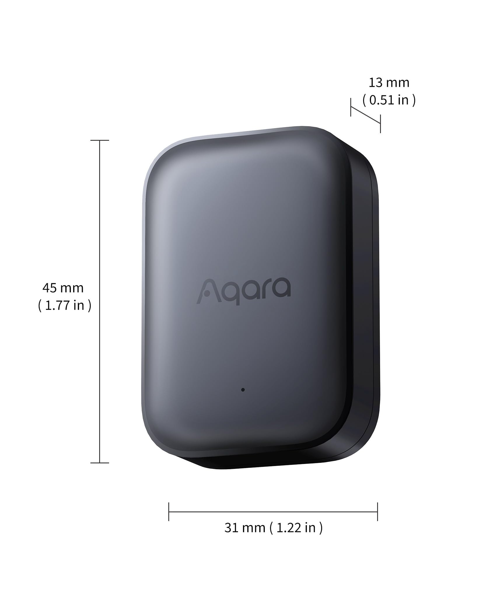 Aqara P100, Czujnik otwarcia i wibracji (Thread/Zigbee).Szary | 10 poziomów czułości, monitoring okien/drzwi. Wspiera Apple Home, Home Assistant, Alexa i Google Home