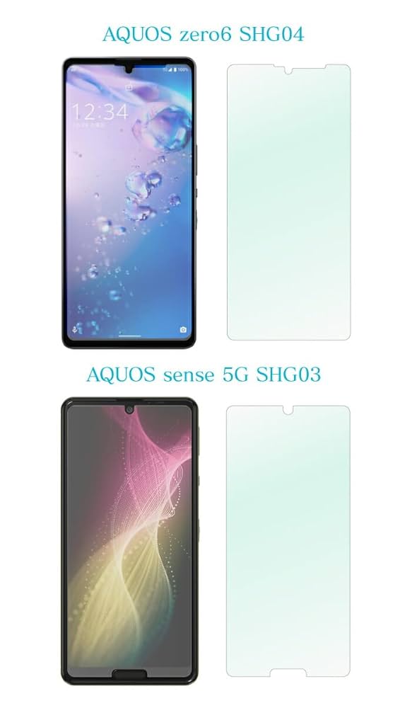 Amazon | [AQUOS SENSE6 SHG05] 保護フィルム クリア アクオス
