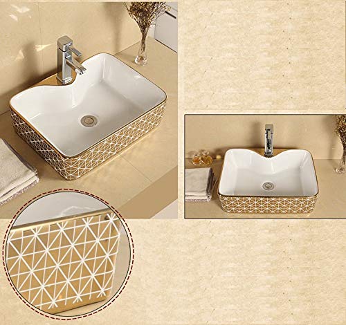 Image of InArt Wash Basin, Gold, Glossy Finish