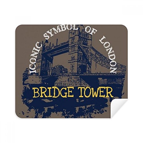 Britain UK London Bridge Tower Graffiti Cleaning Cloth Screen Cleaner 2pcs Suede Fabric
