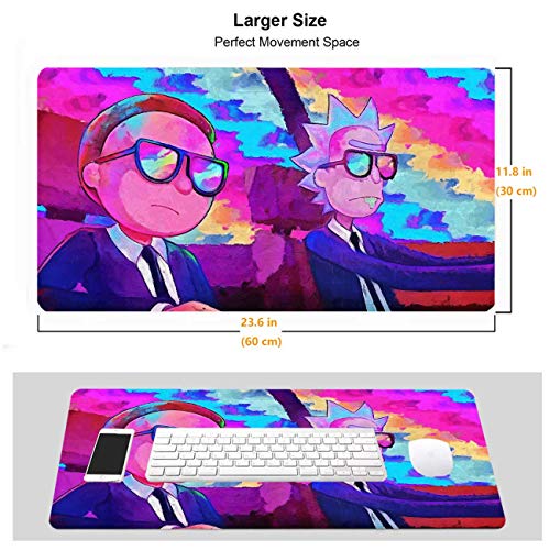 Anime Large Gaming Mouse Pad Xl,Durable Mousepad With Anti-Skid Rubber Base & Stitched Anti-Fray Edges,Waterproof-Smooth Surface Mouse Mat,Desk Pad,Great For Laptop Computer & Pc 11.8X23.6X0.12 Inch #TOP2