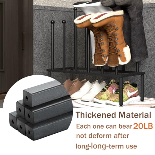 SINKHANUN Boot Rack Shoe Organizer - Double Layered Boot Organizer for Tall Boots, Rain Boot for Entryway, Closet Floor