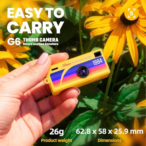 Image of BG22 Mini Keychain Digital Camera, 1080P HD Video Recorder, Micro Thumb Camera, Digicam, Video Recording, Bag Charm for Vlog Kids Adult Students