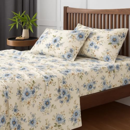 Image of Microfiber Pillow Cover 17x27 Inch (Pack of 2) | Soft & Durable | Ideal for Bed & Sofa Blue Bell Blom
