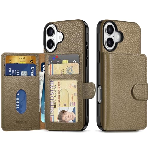 SHIELDON iPhone16 Ή z^P[X {vU[ EHbgt s 6J[h[ [RFIDubLO] wʕی ӂ16 ΉP[X ~ wh~ gѕ֗ ACz16 pJo[ 2024N 6.1C`