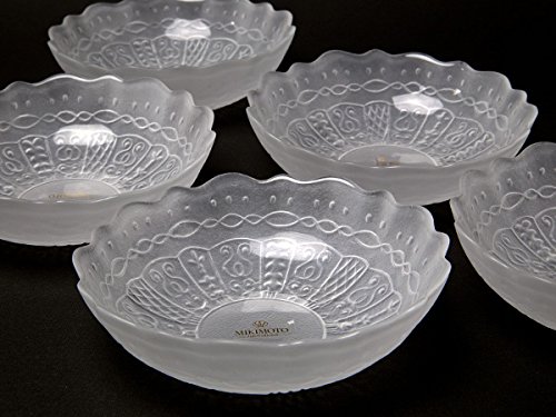 Amazon.co.jp: ミキモトインターナショナル フロストガラスボウル5枚