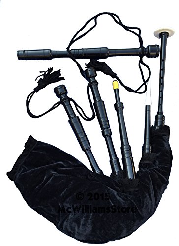 McWilliams PROFESSIONAL SCOTTISH HIGHLAND BAGPIPE BUILTEN MOUNTS AND BAG