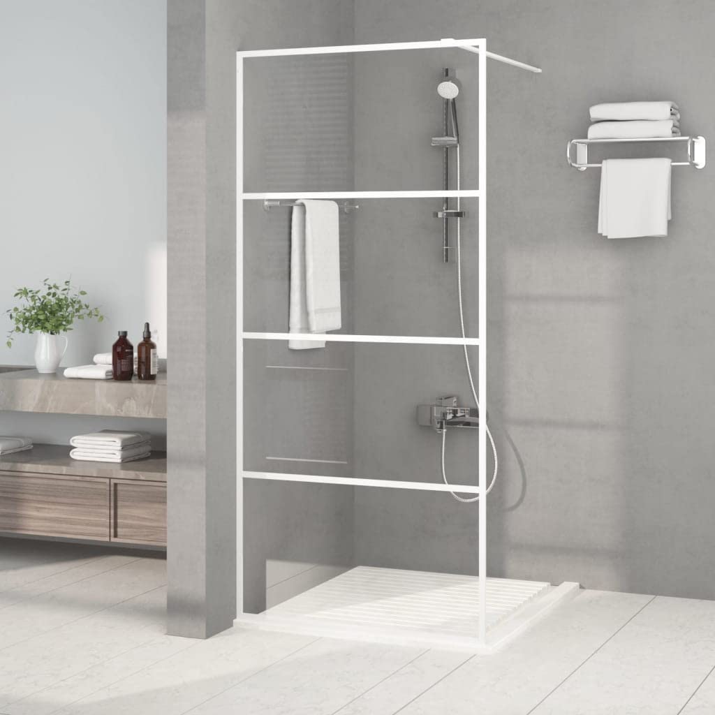 INLIFE Mampara de ducha de cristal templado transparente, 90 x 195 cm, 23,8 kg, 152141