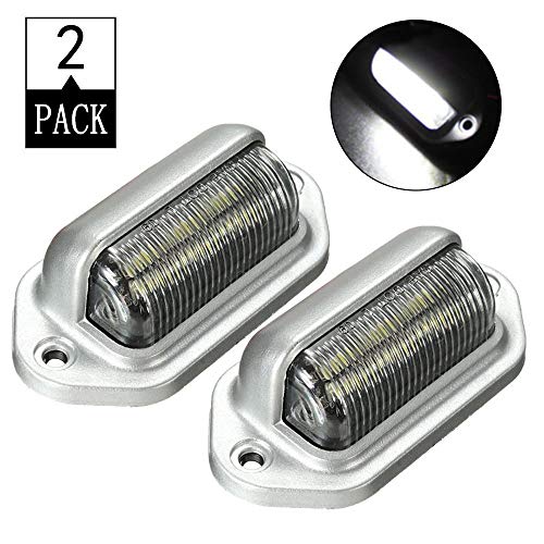 ArtMuseKitss Led License Plate Light, License Plate Lamp Light, 12V-24V 6 SMD LED License Plate Tag Light Compatible Truck SUV Trailer Van, Step Courtesy Lights, Dome/Cargo Lights or Under Hood Light