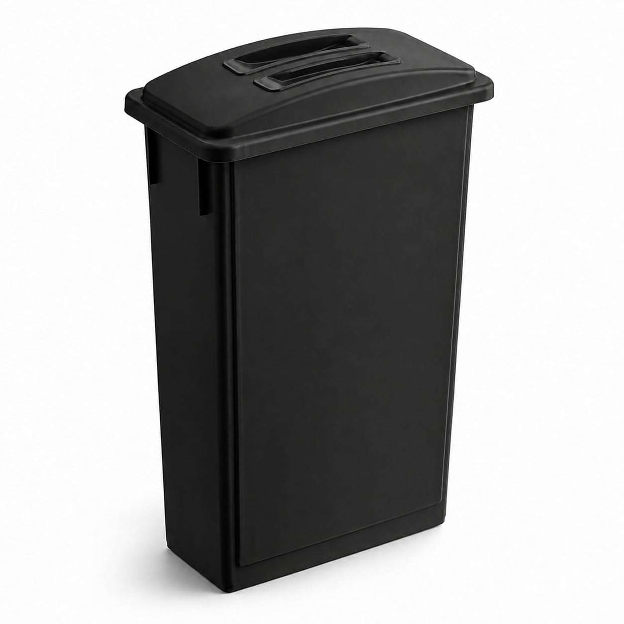 Slim Trash Can with Lid by Glownary – 23 Gallon, 23.0 gallons, Resin, Black, Model 475wh23fbkkt