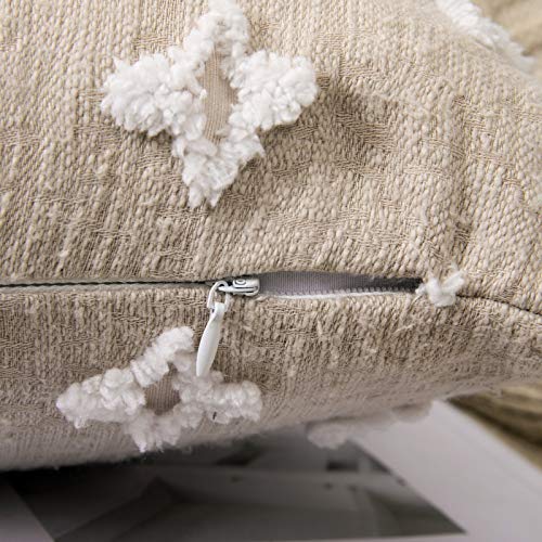 Miulee CA2P_RHOMBIC_JACQUARD_18IN_04 Set Of 2 Decorative Throw Pillow Covers Rhombic Jacquard Pillowcase Soft Christmas Square Cushion Case thumb #1