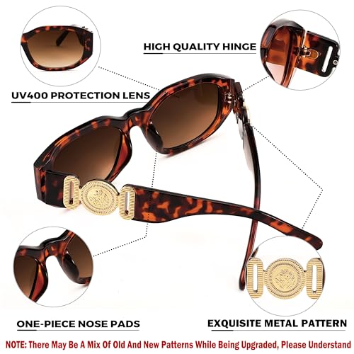 Image of FEISEDY Retro Trendy Rectangle Sunglasses Women Men Narrow Shades B2322 | |Vintage Shades |UV400 Protection |Blocks Glare |Women & Men |Comes With A Storage Case