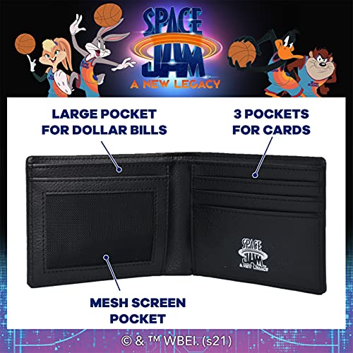 Concept One Warner Bros Space Jam A New Legacy Tune Squad Bifold Wallet in a Decorative Tin Case, Multi4