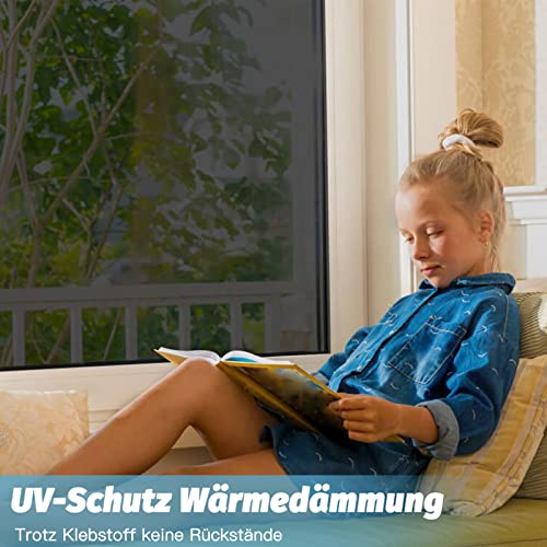 Auto Tönungsfolie Schwarz - 305x75cm, VLT 5%, UV & Hitze Schutz, Selbsthaftend Ohne Kleber