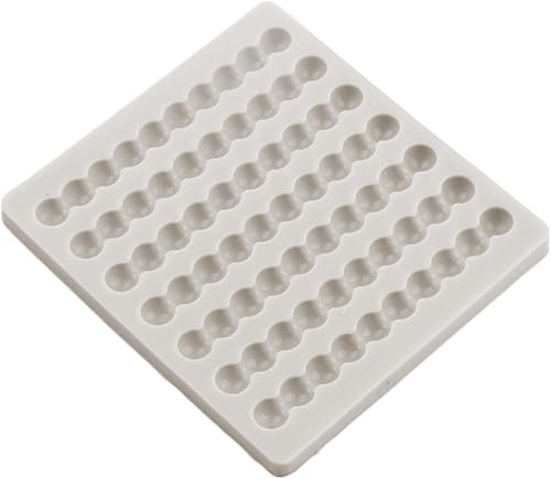 Miniatura 4 de MINFEIDMS Moldes de silicona con bordes de perlas para fondant, moldes redondos de cadena de perlas para decoración de pasteles, decoración de