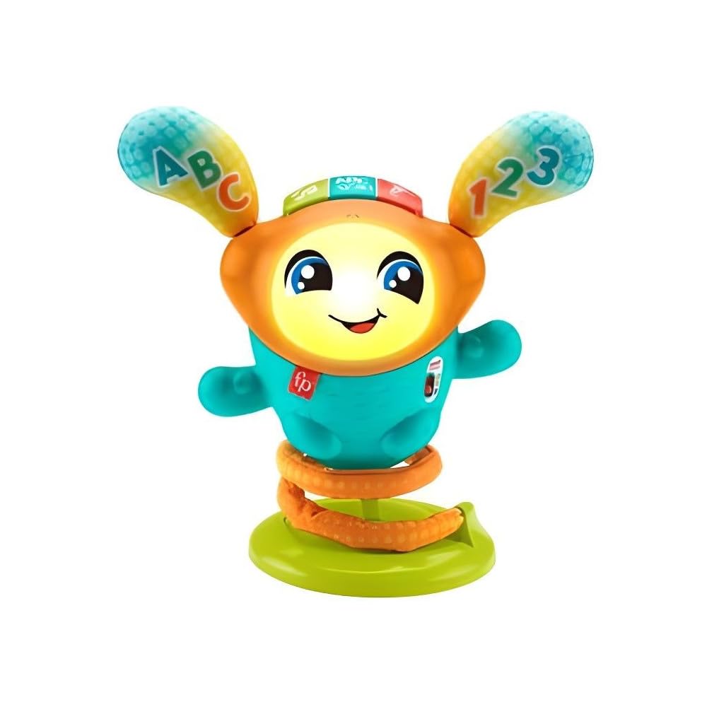 ββFisher-Price DJ Bouncinβ Beats French Version, Baby Toys 12+ Months, Baby Sensory Toys for 1 Year Old 9-36m, HJP88