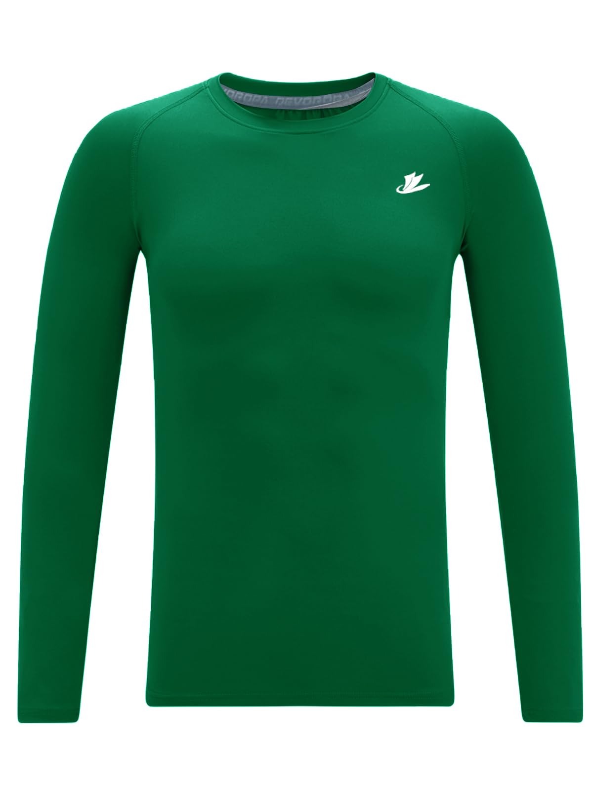 DEVOROPA Youth Boys Compression Shirt Long/Short Sleeve Football Baseball Undershirt Quick Dry Kids Sports Baselayer Crewneck